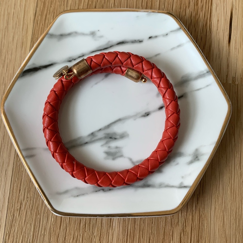 Alex and Ani Braided Leather Wrap Bracelet